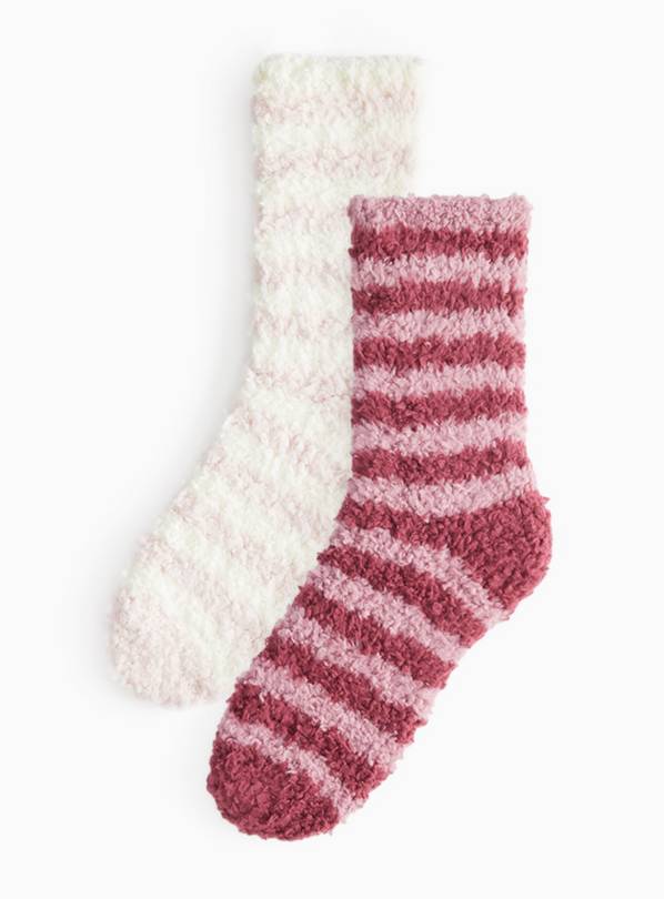 Cosy Super Fluffy Ankle Socks 2 Pack  4-8